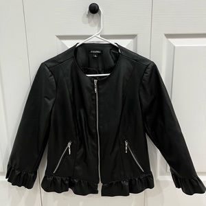 Black leather jacket size S